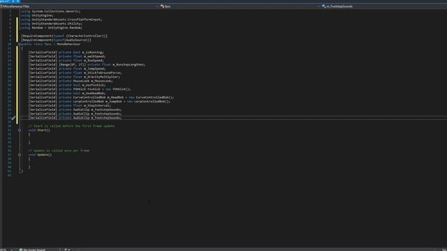 Make An FPS Controller in UNITY (Pt.2/3) Variables