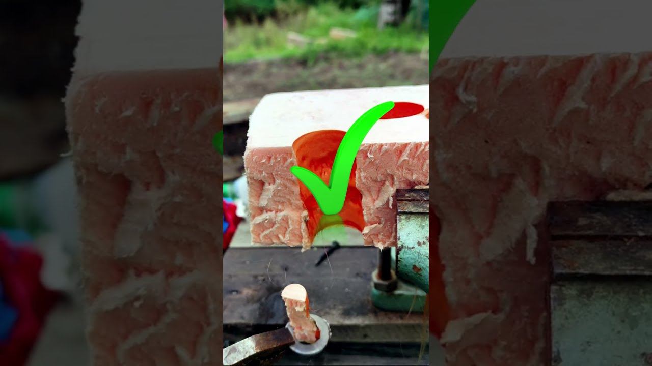 Как отрезать утеплитель полукругом ?) АСМР видео) #shorts
