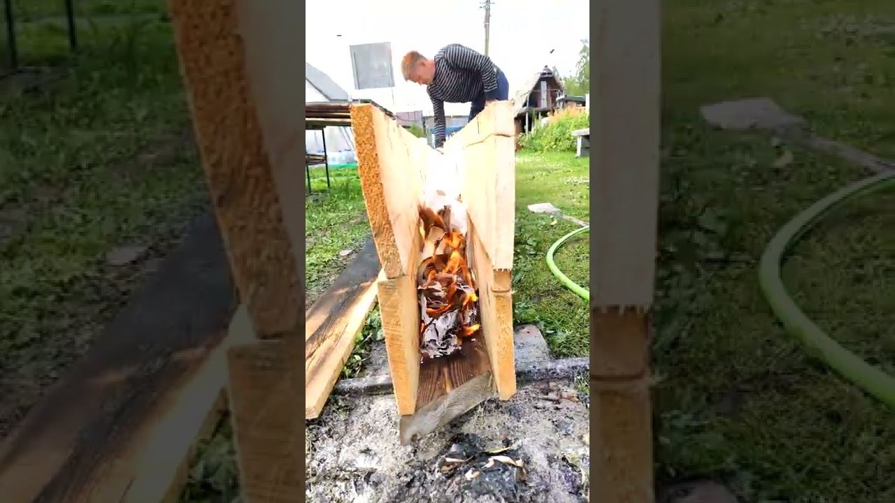 АСМР) Как обжечь доски бумагой ?) #shorts