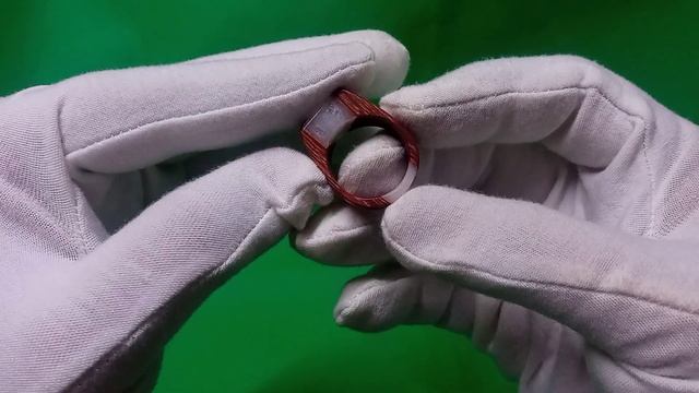 Высокое кольцо из дерева (махагон) и эпоксидной смолы "Молочная река, кисельные берега"