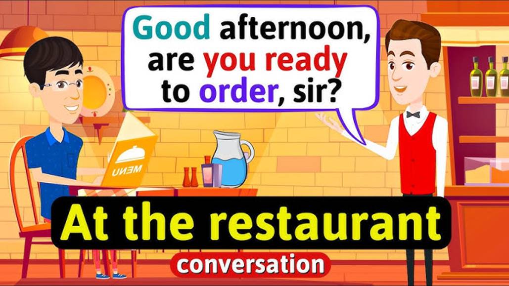 LESSON ➢ORDERING FOOD IN THE RESTAURNT  #acceptingtheoffer#rejectingtheoffer#choosingthemenu