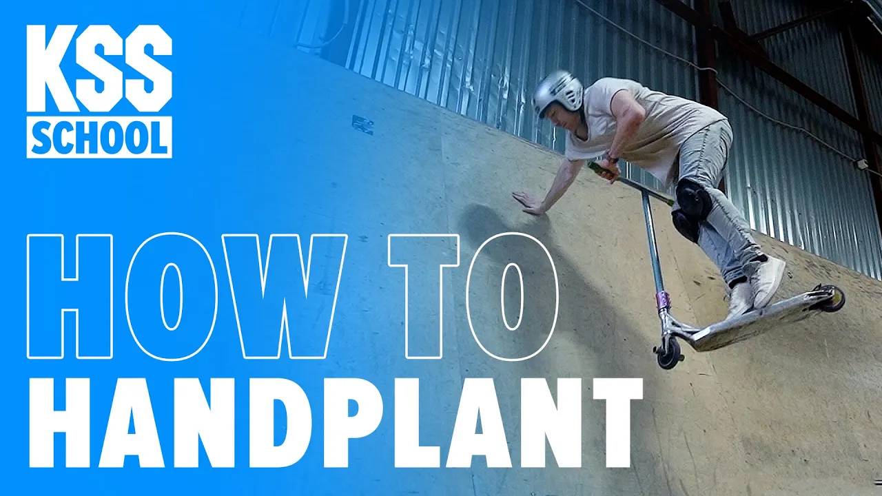 Как сделать трюк хендплент на самокате?  | Самокат школа KSS | HOW TO HANDPLANT