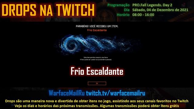 Warface - Drops na Twitch (Ganhei Frio Escaldante)