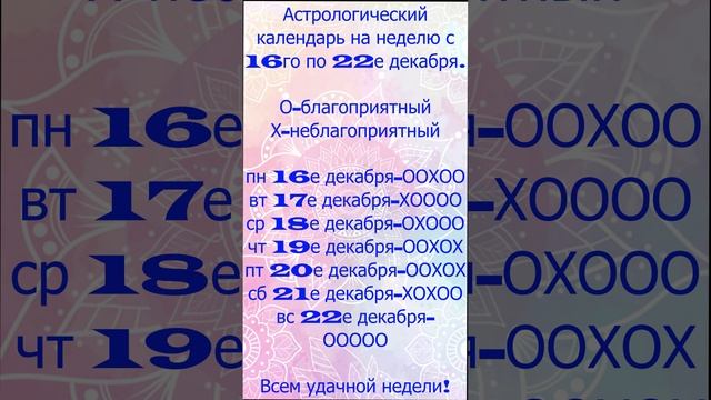 Что приготовили звезды на неделю с 16го по 22е декабря