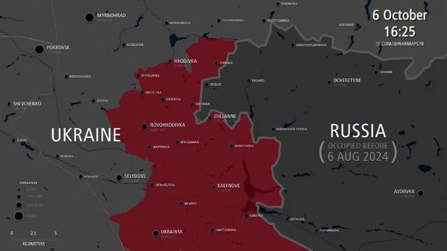 Анимированная карта продвижения Красной Армии по территории 404 на 12.12.2024.