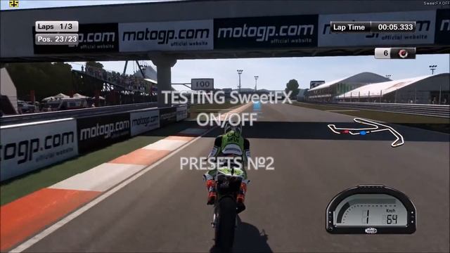 SWEETFX enabled in - MOTO GP 2014 -gameplay PC - [ Improved graphics mod ]  #2 Presets [Windows 8.1]