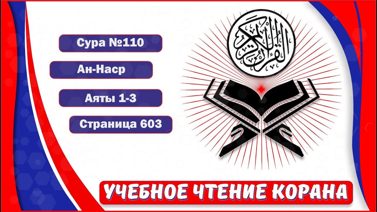 Ан-Наср - 110 сура. | Учебное чтение Корана.