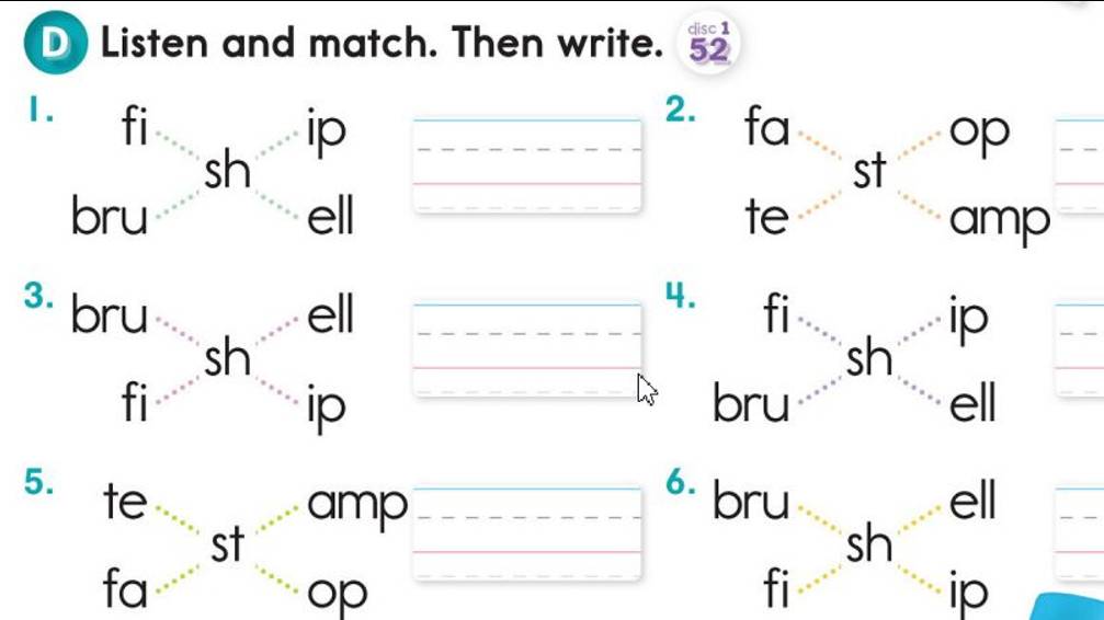 Oxford Phonics 4 Unit 4 disk 1 track 52