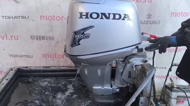 Honda BF25 запуск двигателя