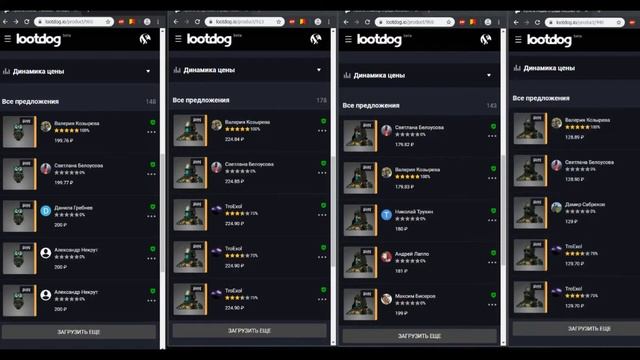 LootDog. Как сразу 2 бота перебивают цены.