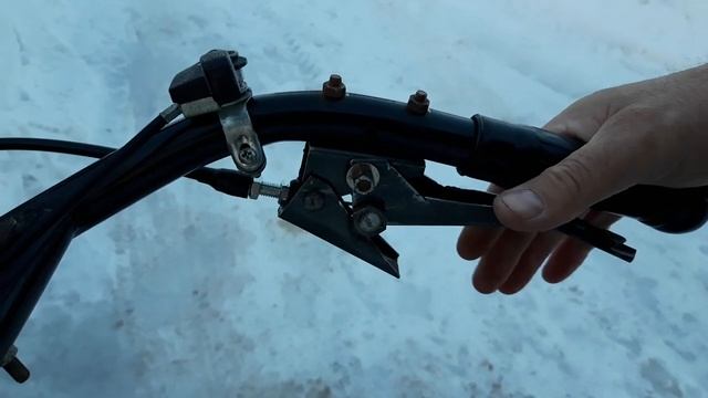доработки мотоблока. рычаг сцепления с фиксатором для понижающих передач..mp4