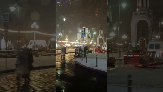 Новогодняя атмосфера Калининграда| украсили город к Новому году #happynewyear2025 #snow #kaliningrad