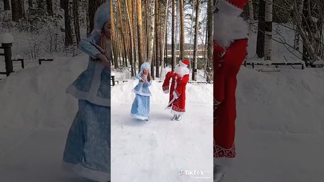 Дед мороз и снегурочка жгут