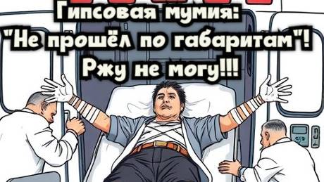 Гипсовая мумия:  "Не прошёл по габаритам"! Ржу не могу!!!