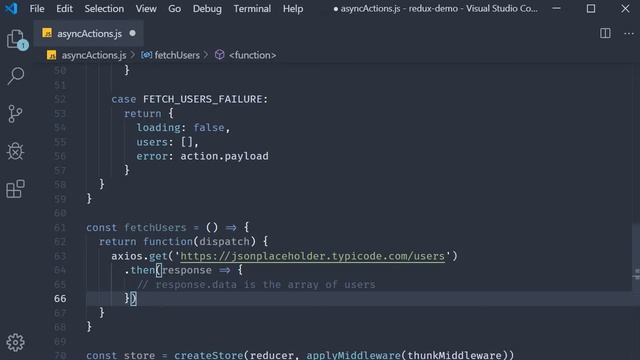 React Redux Tutorials - 13 - Redux Thunk Middleware