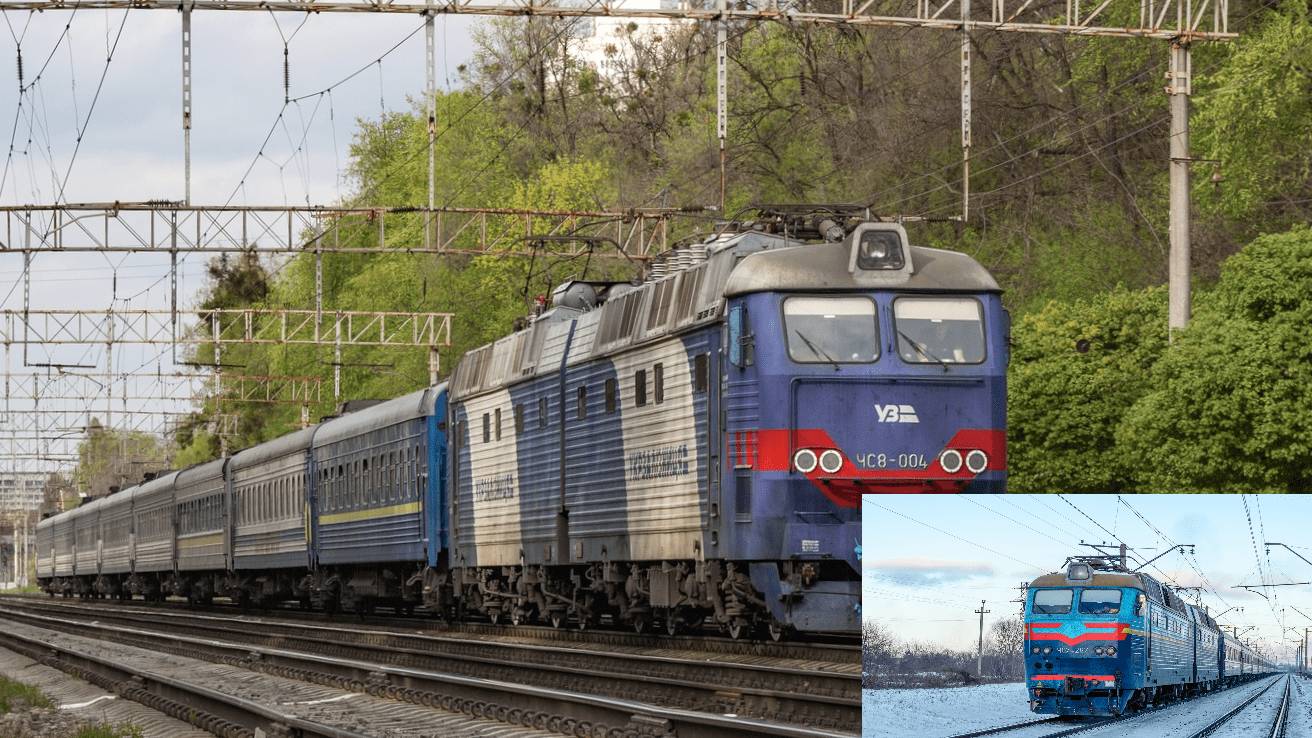 ZDS. ЧС8-004 и ЧС7-287 со скоростным поездом №739 сообщением Киев-Кривой Рог