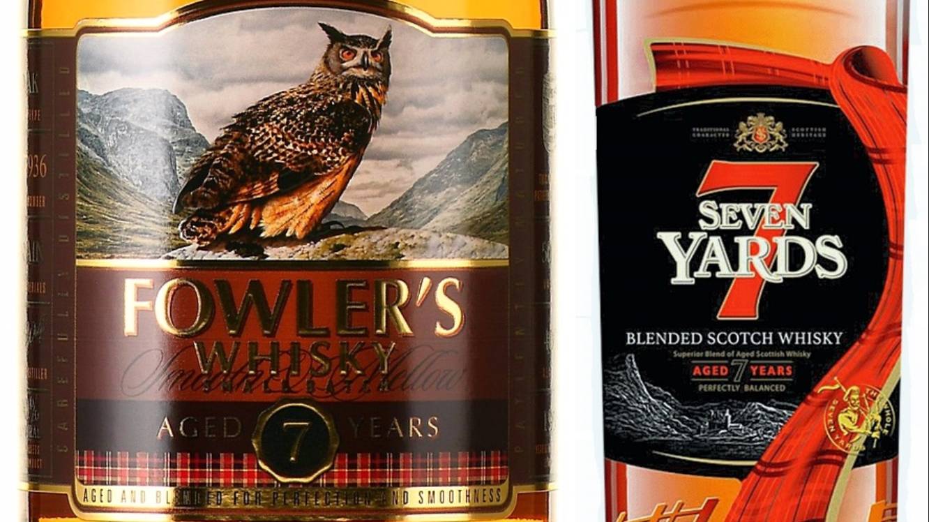 Сравнение Whisky Fowler's 7лет с Whisky Seven Yards 7лет.