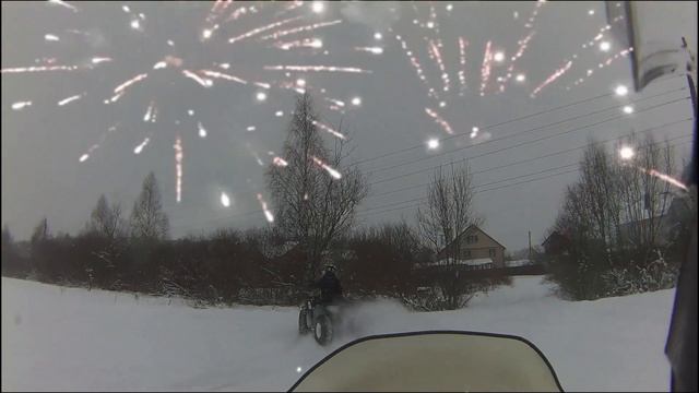 ТАНЕЦ ЗАДА на квадроцикле//зимние покатушки