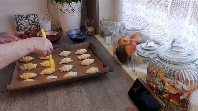 Круасанны из дрожжевого слоенного теста! Домашняя еда Кухня Рецепты