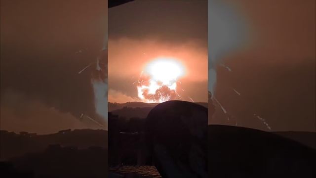 Ещё кадры ударов израильской авиации по военным объектам в сирийских провинциях