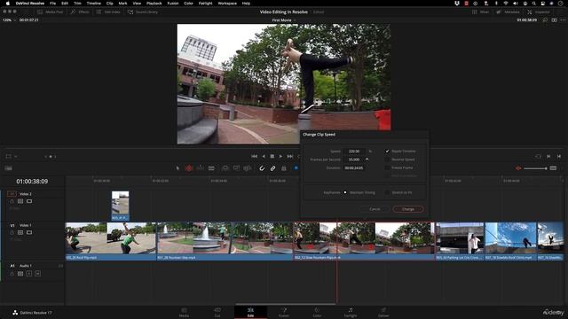 98 - How to Retime an Entire Clip Retime Controls with FPS