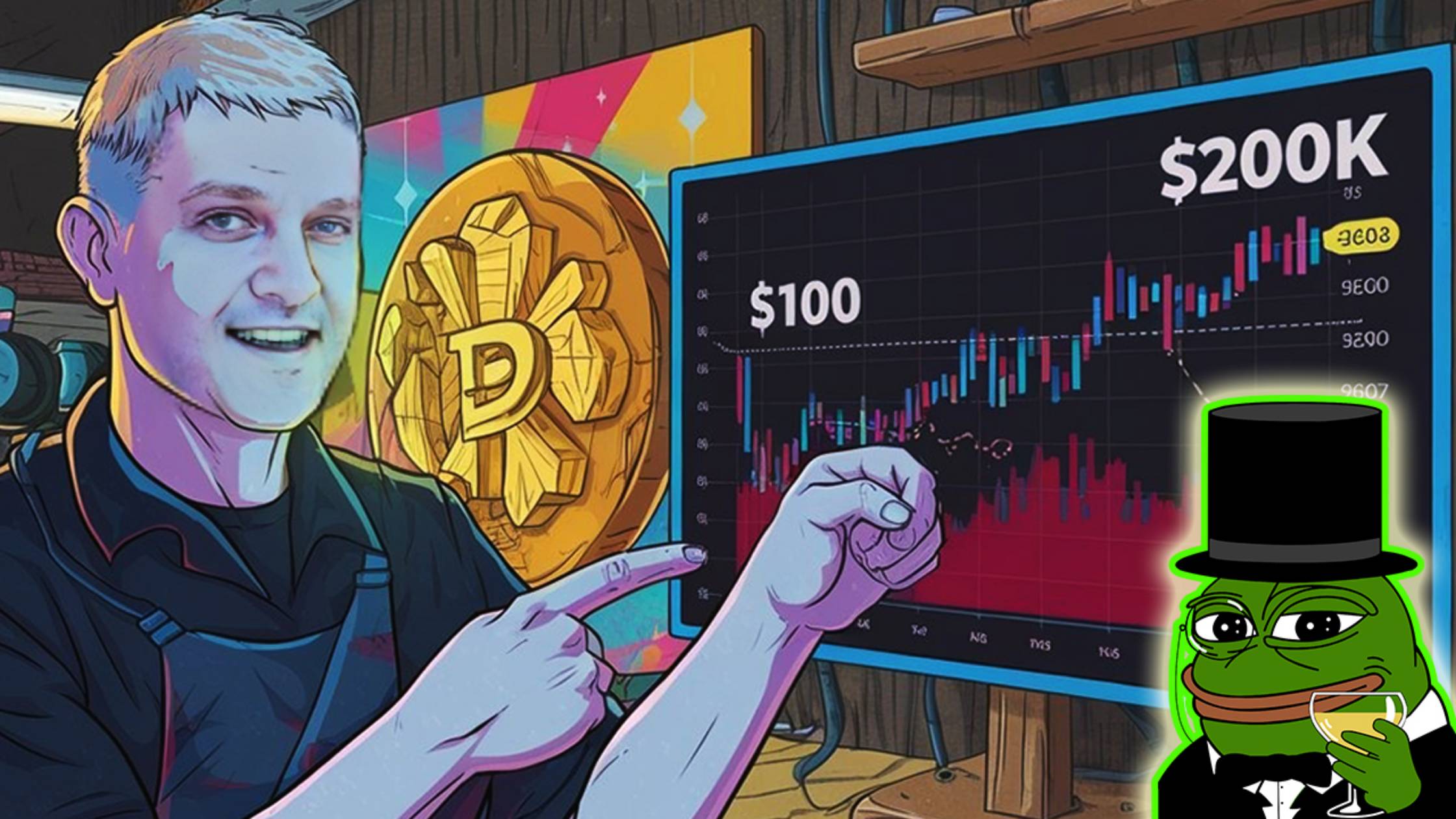 КАК СО 100$ ЗАРАБОТАТЬ 200000$ / ИНТЕРЕСНАЯ СТРАТЕГИЯ ТОРГОВЛИ МЕМКОИНАМИ