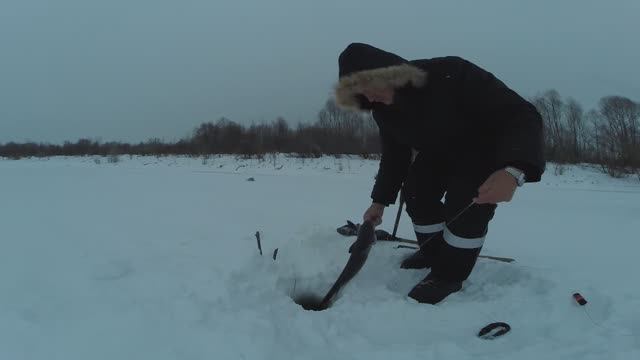 Зимняя рыбалка в Сибири 25 крючки на налима.