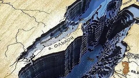 Глубины озера БАЙКАЛ в 3D