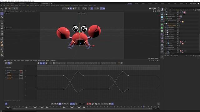 18 Getting Started in Cinema 4D_ 18 Adding Squash and Stretch Animation