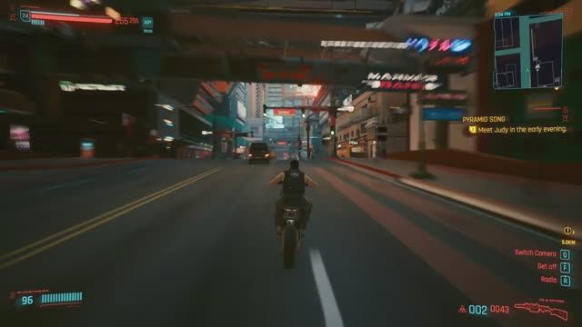 Cyberpunk 2077 on AMD ryzen 5 3500U Low settings.