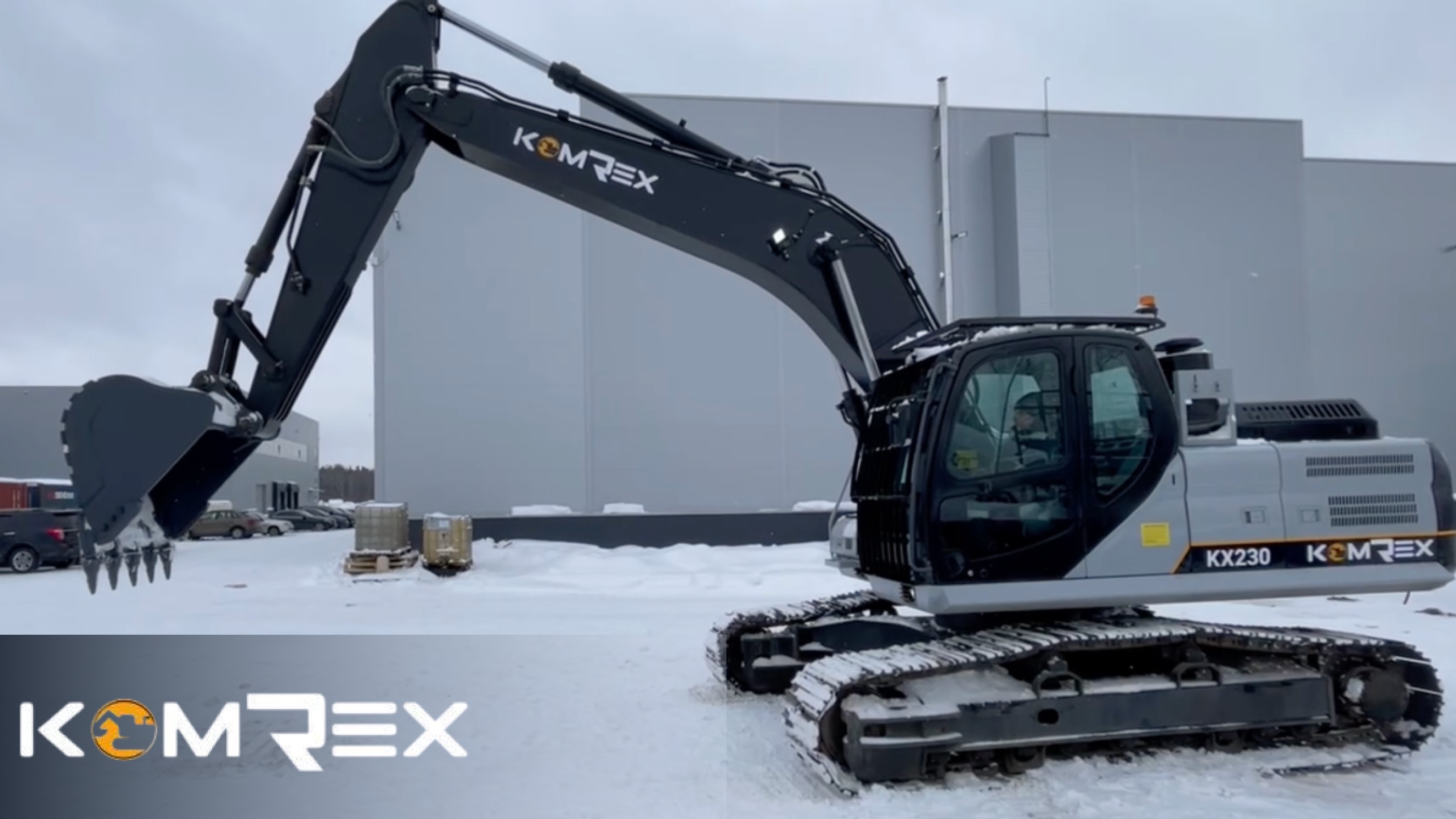 Работа Гусеничного экскаватора KOMREX KX230