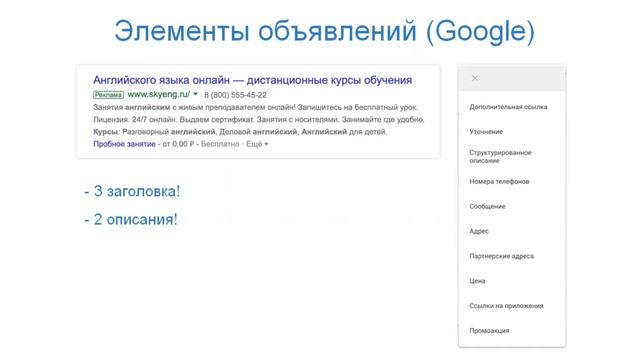 Расширения объявлений. Фрагмент мастер-класса: 10 ошибок интернет-рекламы