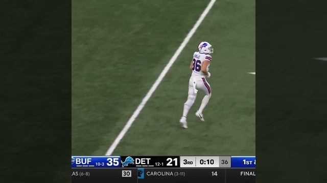 Dalton Kincaid catches for a 29-yard Gain vs. Detroit Lions