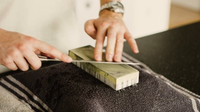 ASMR Knife Sharpening on Whetstone Relaxing Sharpening Sounds