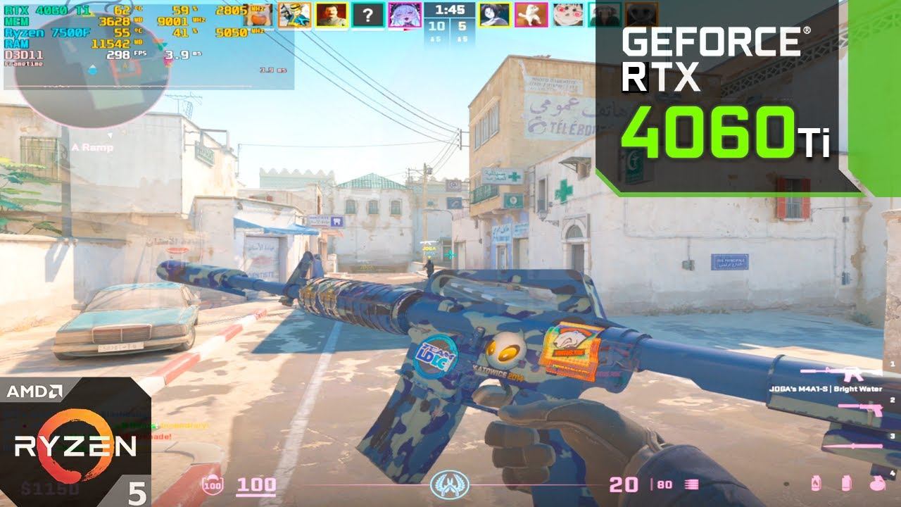 Counter-strike 2 : RTX 4060 Ti 8GB + Ryzen 7500F