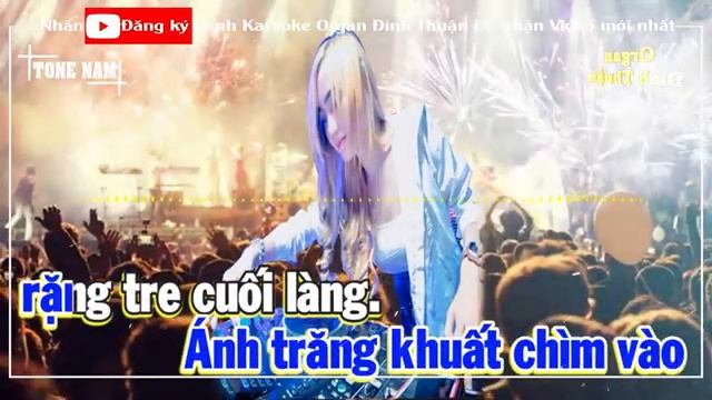 Trăng Về Thôn Dã Karaoke Remix Tone Nam