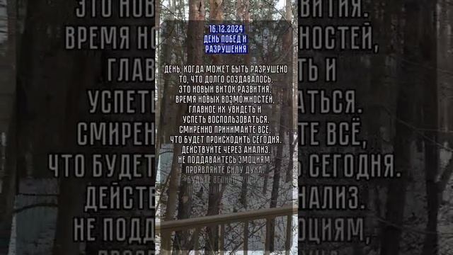 энергия дня 16.12.2024