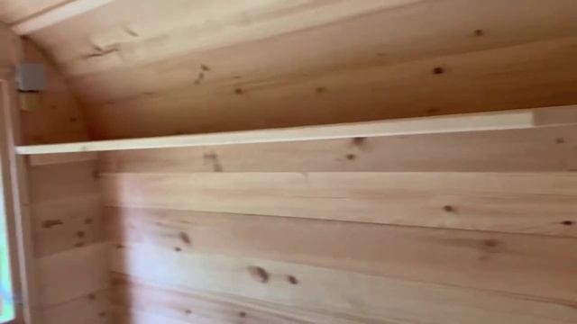 Квадратная 6-ти метровая баня-бочка с боковым входом на заказ от Баня-магазин.рф