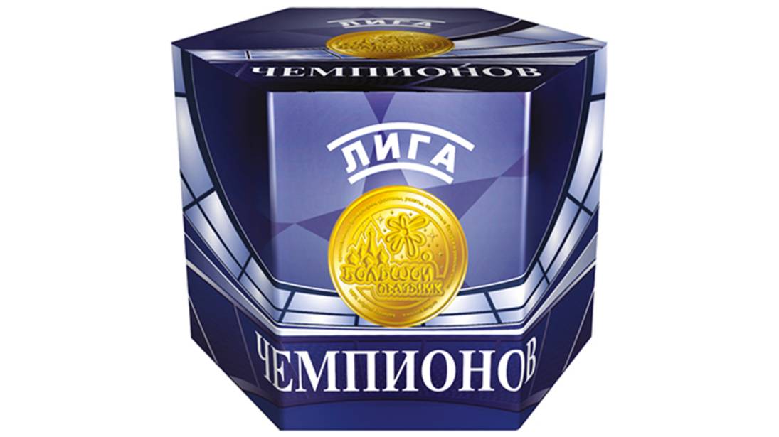 Фейерверк СС034037 Лига чемпионов 37 залпов, калибр 1,25"