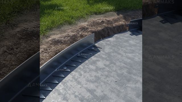 Для городов и поселков - бордюр из оцинкованной стали L-типа