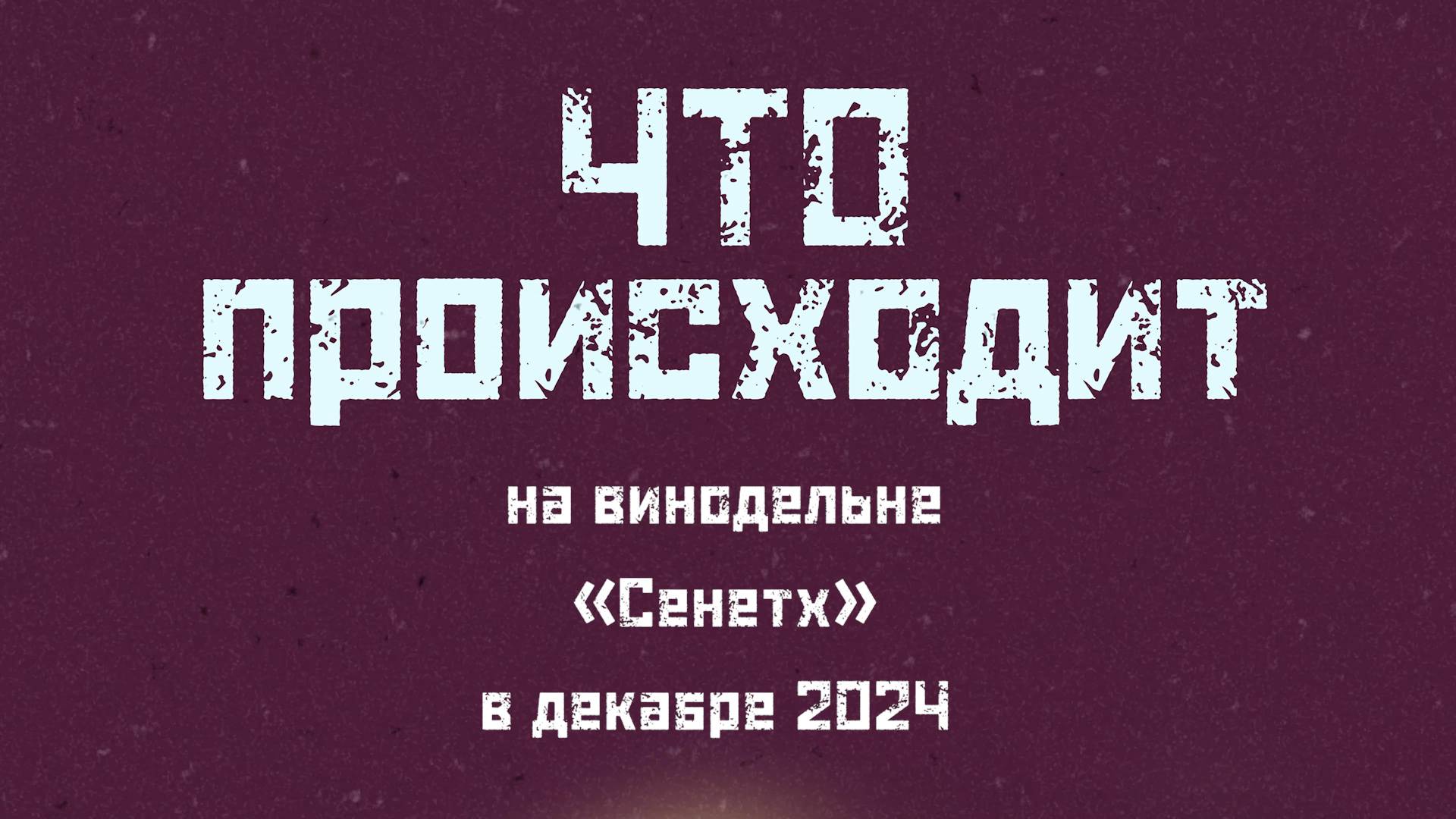 Что происходит на винодельне Сенетх в декабре 2024