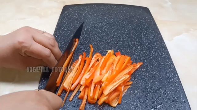 Фунчоза с овощами, Лёгкий, вкусный и простой салат с фунчозой за 15 минут. ифторлик учун тез ва осо