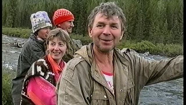 Виктор Голубев, поход по Алтаю, Мультинские озера, примерно 2000 год