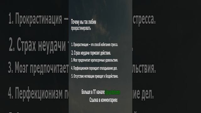 Почему мы так любим прокрастинировать #прокрастинация #мотивация #психология