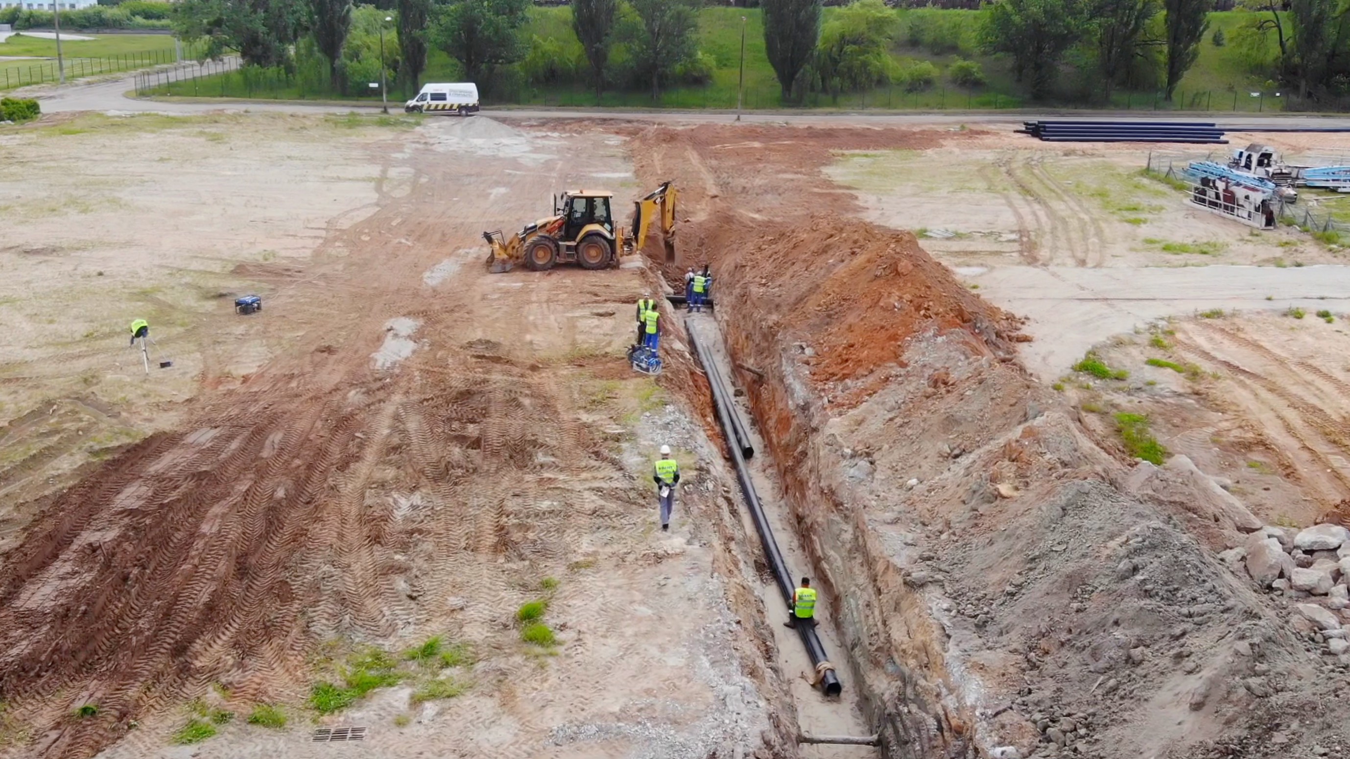 🚒 Прокладка пожарного 🦺водопровода для Мозырского лесозавода. 👷♂️