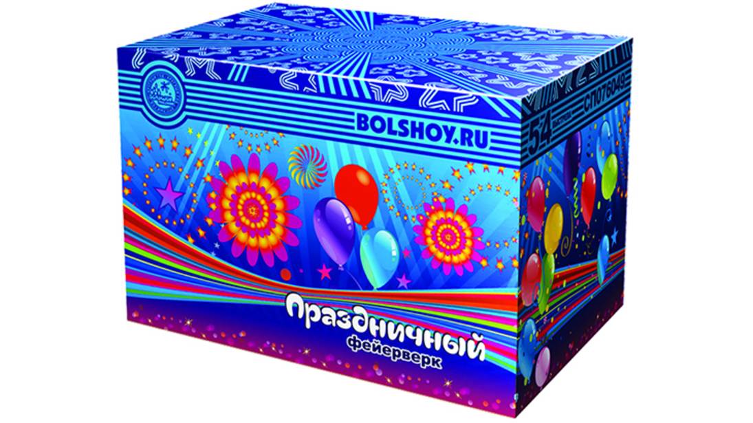 Фейерверк СП059049 Праздничный 54 залпов, калибр 1,25"
