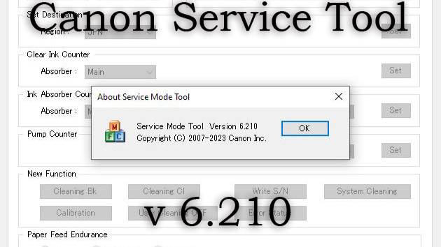 Canon Service Tool v6210