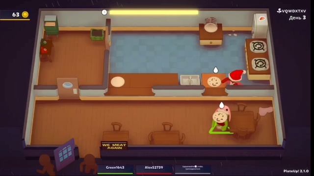 открыли свой ресторан в игре (plate up)
