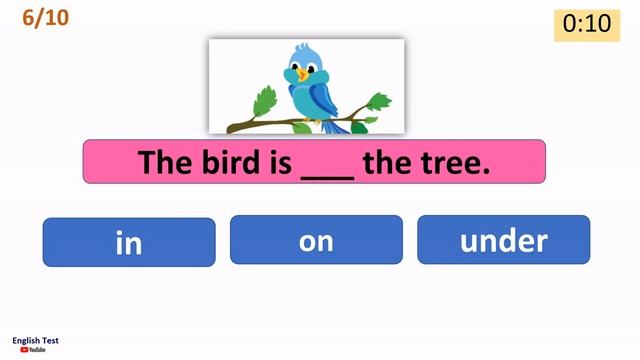 Preposition VIDEO QUIZ ON IN UNDER