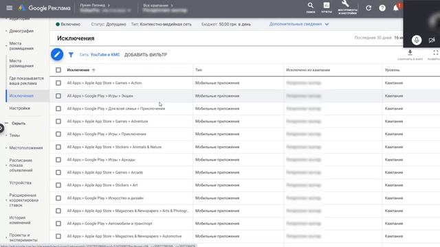 Консультация - 034: минимизация случайных кликов по рекламе в КМС Google Ads, кампаниях ремаркетинга